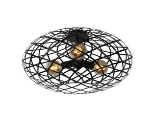 Lucide Wolfram 650 Flush Ceiling Light - Black