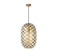 Lucide Tungsten pendant light Ø 32 cm, matt gold