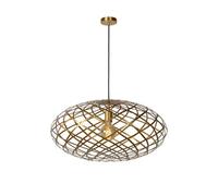 Lucide Wolfram Modern Pendant Light 65Cm - 1Xe27 - Matt Gold, Brass