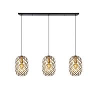 LUCIDE Wolfram - Pendant Light - 3xE27 - Matt Gold/Brass