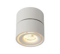 Lucide 'YUMIKO' Dimmable Rotatable Surface Mounted LED Ceiling Spotlight in White Lucide White