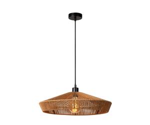 Lucide 'YUNKAI' Dimmable Stylish Adjustable Height Indoor Pendant Light 1xE27 in Brown Lucide Brown