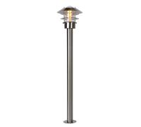 New LucideTall 100cm 1m Path Outdoor Lamp Post IP44 Satin Chrome Silver RRP £159