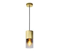 Lucide Zino Glass Ceiling Pendant Light - Satin Brass