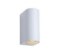 Lucide Zora-Led Modern Up Down Wall Spotlight Outdoor - Led Dim. - Gu10 - 2X5W 3000K - Ip44 - White