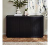 Lucien Fluted Wood 3 Door Sideboard black