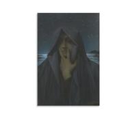 Lucien Lévy-Dhurmer - Le Silence Poster Canvas Wall Decor Art Painting Prints on Modern Artwork for Living Room,Bathroom,Bedroom,Home 12x18inch(30x45cm)