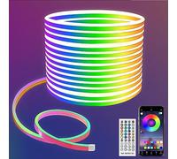 Lucienstar 10M 24V RGB Neon Rope Light IP67 Waterproof LED Strip Lights with Remote & APP Control, Music Sync Gaming Strip for Bedroom, Game Room or Party Decor