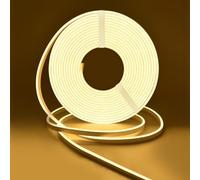 Lucienstar Neon LED Strip 16.4FT, Warm White Neon Rope Light | 3000K,IP65 Waterproof, Soft Silicone, DIY Cuttable, for Bedroom,Kitchen, Patio, Decking,Indoor,Outdoor Festival Decor, 12V