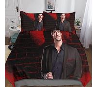 Lucifer Bedding Set 3D Duvet Cover for Kids Boys Girls Comforter Cover Soft Bedspread 3 Piece Set with Zipper Closure Soft Microfiber King(220x240cm)