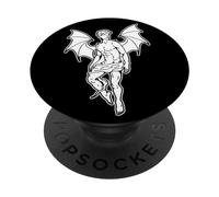 Lucifer Fallen Angel Demon Devil Blackwork Minimal PopSockets Adhesive PopGrip