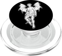 Lucifer Fallen Angel Demon Devil Blackwork Minimal PopSockets PopGrip for MagSafe
