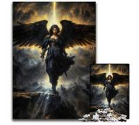 Lucifer Fallen Angel in Mountainous Landscape Jigsaw Puzzles for Adults 1000 Piece Puzzles for Adults Interactive Family Game DIY Home Decor Brain Teaser Gift 1000 PCS(75x50cm)