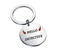 Lucifer Inspired Jewelry Hello Detective Keychain Funny Devil Gift For Fans (Hello Detective K EU)