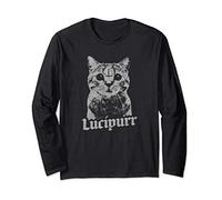 Lucifer Occult Satanic Cat Lucipurr Antichrist Baphomet 666 Long Sleeve T-Shirt