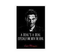 Lucifer Poster Lucifer Morningstar TV Series Movie Quotes 3 Canvas Poster Bedroom Decor Landscape Office Room Decor Gift 12x18inch(30x45cm)