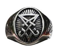 Lucifer Ring for Men, Satan Lucifer Demon Ring, Sigil of Lucifer Ring, Seal of Satan Signet Ring, Devil Skull Symbol Ring, Hip Hop Biker Ring, Non-Precious Metal, no