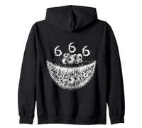 Lucifer Smile at you 666 | Occult Baphomet Goat Satanic Zip Hoodie