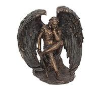 Lucifer The Fallen Angel Bronze Effect Figurine 16.5cm | Bronze Effect Fallen Angel Figurine with Detailed Wings