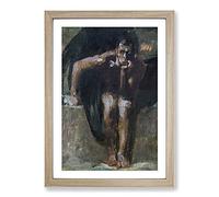 Lucifer Vol.2 by Franz Von Stuck Framed Print | A2 Oak Framed Wall Art | Ready to Hang | Modern Nature Picture | Living Room Bedroom Lounge Office