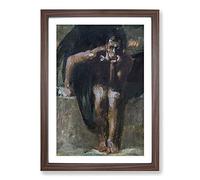 Lucifer Vol.2 by Franz Von Stuck Framed Print | A2 Walnut Framed Wall Art | Ready to Hang | Modern Nature Picture | Living Room Bedroom Lounge Office