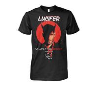 Lucifer What's Your Desire Tom Ellis Satan T-Shirt Gift Black