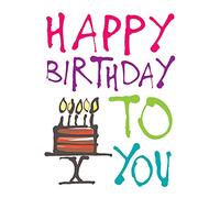 Lucilla Lavender Cake Happy Birthday To You Greeting Card Colourful Card