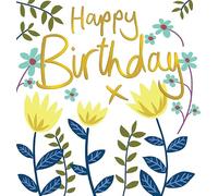 Lucilla Lavender Colourful Flower Assortment Happy Birthday Card Greeting Card