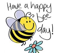 Lucilla Lavender Have a Happy Bee Day Birthday Card Shiny Happy Greeting Card