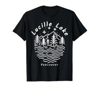 Lucille Lake Vancouver British Columbia Value Graphic T-Shirt, Men, Black, L