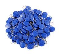 LUCINE 100 x 125 KHz RFID Key Ring Access Control Card Key Ring for Door Access Control System TK4100 / EM4100 (100IDPCS-Blue)