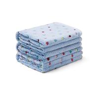 Luciphia 1 Pack 3 Blankets Super Soft Cute Dot Pattern Pet Blanket Flannel Throw for Dog Puppy Cat Small(23x16), Blue