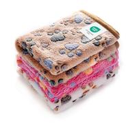 luciphia 1 Pack 3 Blankets Super Soft Fluffy Premium Fleece Pet Blanket Flannel Throw for Dog Puppy Cat Bear Small