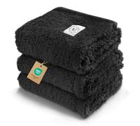 luciphia 1 Pack 3 Calming Blankets Fluffy Premium Fleece Pet Blanket Soft Sherpa Throw for Dog Puppy Cat Black Small (23”x16'')