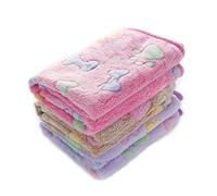 luciphia 1 Pack 3 Dog Blanket Made by Super Soft and Fluffy Premium Fleece Flannel Throw Ideal for Dogs Cats Puppies Pack of 3 Pcs (Bone, Large 41 * 31")