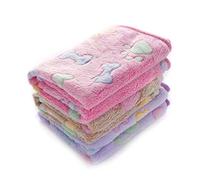 luciphia 1 Pack 3 Dog Blanket Made by Super Soft and Fluffy Premium Fleece Flannel Throw Ideal for Dogs Cats Puppies Pack of 3 Pcs (Bone, Medium 30 * 20")