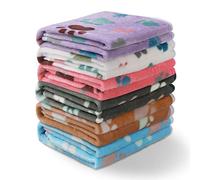 luciphia 1 Pack 6 Dog Blankets Cat Soft Fluffy Fleece Pet Blanket Warm Cute Print Design Puppy Kitten Doggy Paw Large(41"x31")