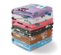 luciphia 1 Pack 6 Dog Blankets Cat Soft Fluffy Fleece Pet Blanket Warm Cute Print Design Puppy Kitten Doggy Paw Medium(30"x20")