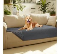 Luciphia 100% Waterproof Couch Cover Blanket for Dogs Anti-Slip Pet Couch Protector Sofa Mat Puppy Cat with Non-Slip Bottom, Grey, 30x70 Inch