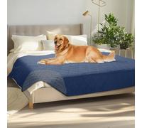 Luciphia 100% Waterproof Couch Cover Blanket for Dogs Anti-Slip Pet Couch Protector Sofa Mat Puppy Cat Blanket with Non-Slip Bottom, Navy Blue, 68x82 Inch