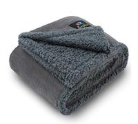 luciphia Waterproof Dog Blanket, Washable Blanket for Dogs Cats, Anti-Pee Large Size, Sherpa Fleece Sofa Protector for Dogs Light Grey S (71 * 102cm)