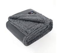 luciphia Waterproof Dog Blanket, Washable Blanket for Dogs Cats, Anti-Pee Large Size, Sherpa Fleece Sofa Protector for Dogs Light Grey XL (145 * 216cm)