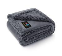 luciphia Waterproof Pet Blanket Liquidproof Dog Blanket for Sofa Bed Couch Reversible Sherpa Fleece Blanket Protector for Small Medium Large Dogs, Dark Grey, Small (40 x 28 Inch)