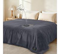 luciphia Waterproof Pet Blanket Liquidproof Dog Blanket for Sofa Bed Couch Reversible Sherpa Fleece Blanket Protector for Small Medium Large Dogs, Dark Grey, XL(85"x57")