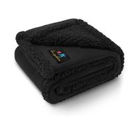 luciphia Waterproof Pet Blanket, Liquidproof Dog Blanket for Sofa Bed Couch Reversible Sherpa Fleece Furniture Protector for Small Medium Large Dogs Cats, Black (40"x28")