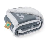 Luciphia Waterproof Pet Blankets for Couch Sofa Bed Cover Cat Liquid Pee Proof Washable Soft Fluffy Large Dog Blanket Reversible Furniture Protection Puppy Grey Bone Thicken Small（40" x 28"）