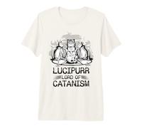 Lucipurr Black Cat Magic Satanic Cats Lucifer Occultism Premium T-Shirt