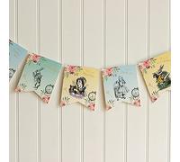 Luck and Luck Alice in Wonderland Paper Party Bunting, Mag Hatters Tea Party Hanging Decorations, Wonderland Tea Party, Alice Wedding Decorations 3m