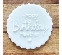 Luck and Luck Personalised Birthday Debosser, Name Cupcake Fondant Stamp, Custom Cookie Biscuit Icing Stencil, Cake Decorating, Cupcake Decoration