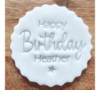 Luck and Luck Personalised Birthday Embosser | Cupcake Fondant Cookie Biscuit Stamp Icing
